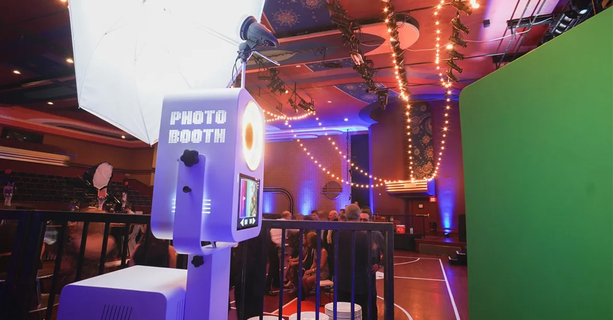 Photo booth setup at a celebration event